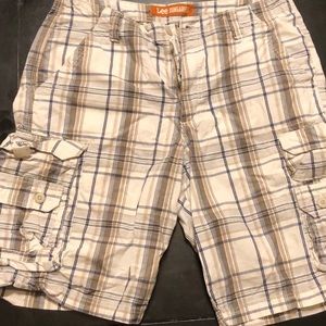 Lee cargo shorts Plaid Shorts white & blue